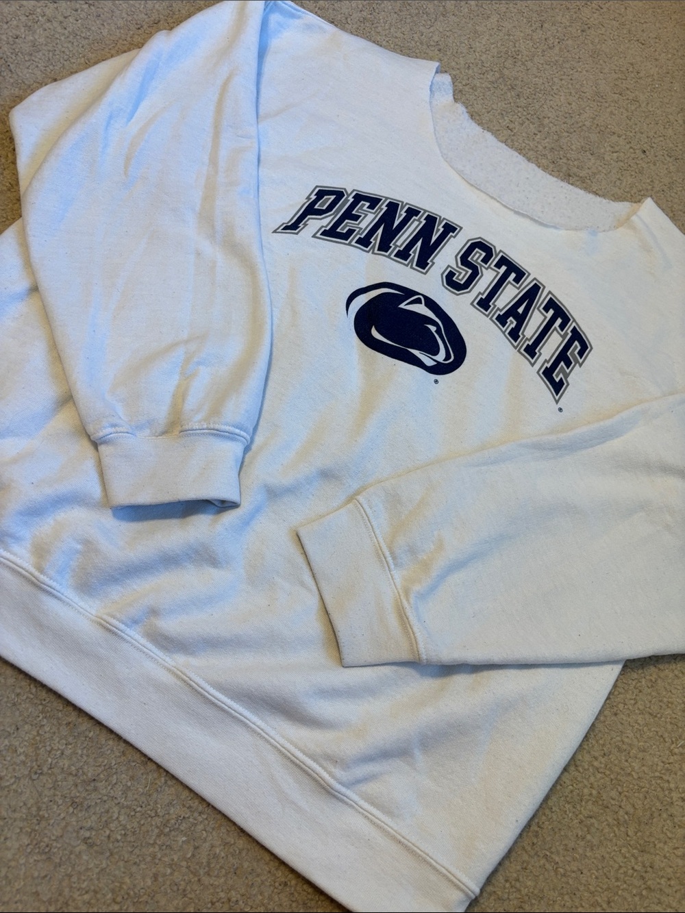 Penn State White off the shoulder Sweatshirt - Picture 3 of 4